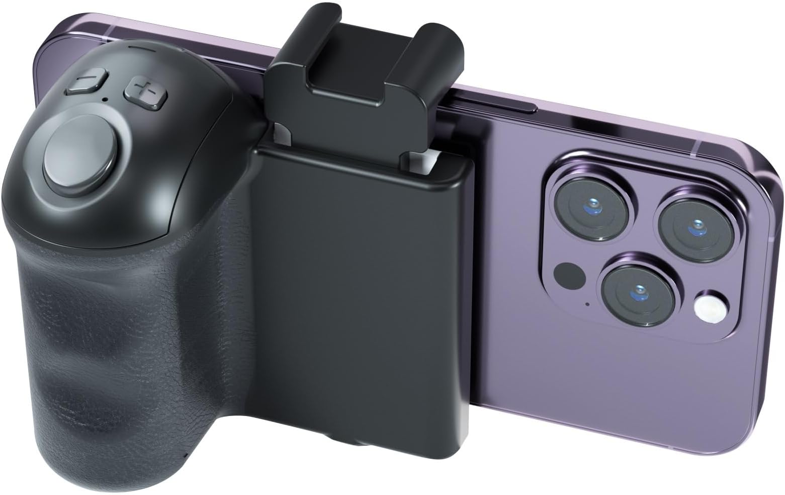 Phone Camera Grip with Zoom Remote, Smartphone Handle Holder with Wireless Shutter, Phone Filming Accessories Selfie VideoVlog Shooting