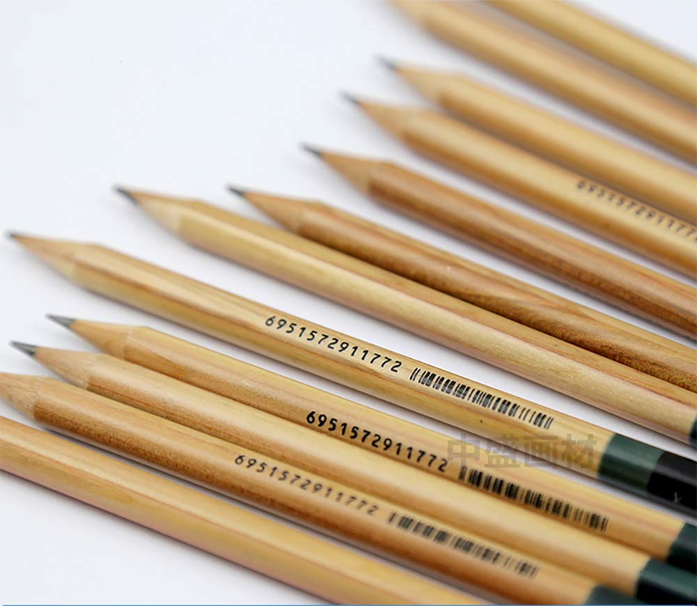 Bleistift, Zeichnen, Skizzieren, Kunstbedarf, 12 Stück, Künstlerniveau (2B)
