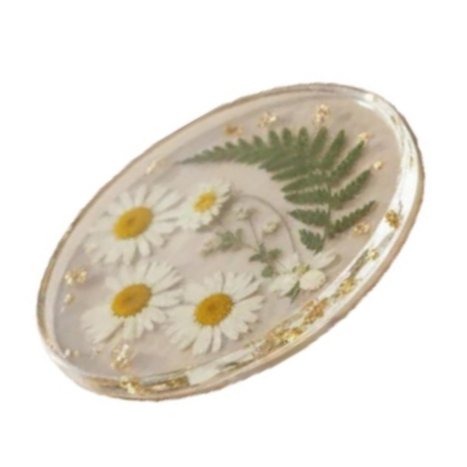hogtnd Pressed Flowers Acrylic Coasters Waterproof and Easy to Clean Cup Mat for Hot Drinks Home Dining Room Portable Acrylic Coasters with Pressed Flowers