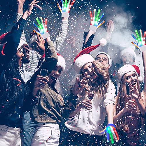 Aywewii Led Gloves For Kids Cool Toys Boy Toys Flashing Gloves And Shoelaces With 6 Modes Light Up Toys For 8-10 Years Old Boys Fun Toys Gifts For Dances, Performances And Birthday Parties #TOP2