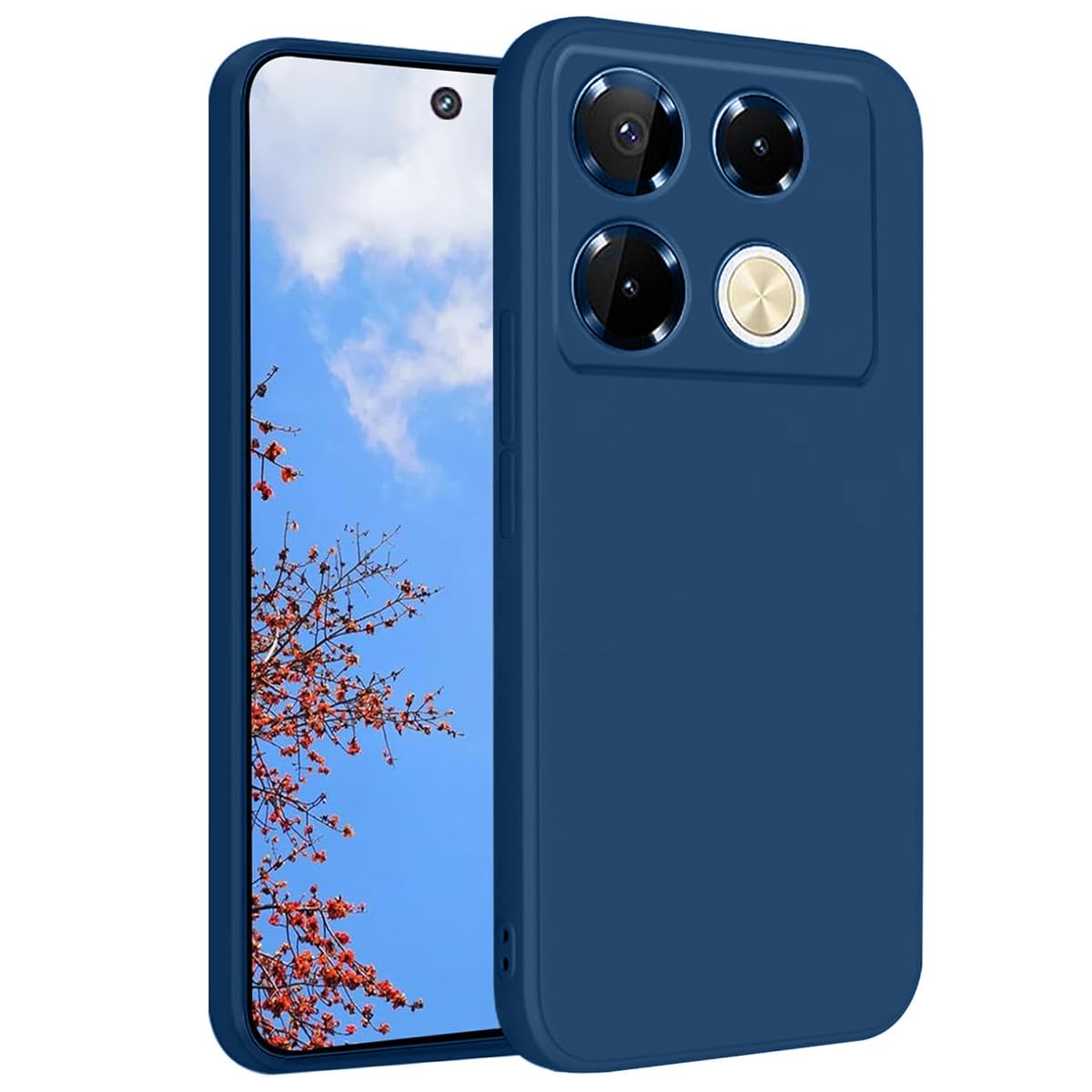 LIRAMARK Silicone Soft Back Cover Case with Micro-Fibre Cloth On Inner Side for Infinix Note 40 Pro 5G / Infinix Note 40 Pro Plus 5G (Blue) (B0DBN323LL) Amazon Price History, Amazon Price Tracker