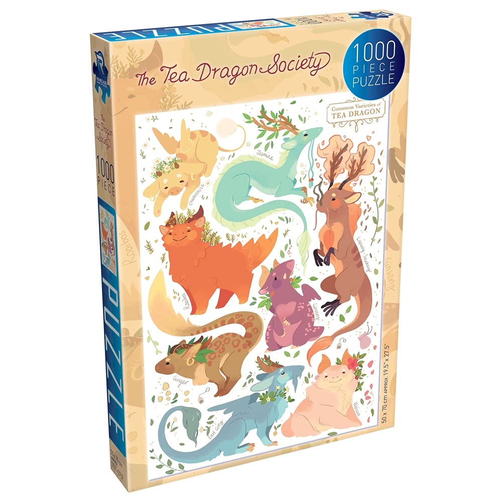 Amazon.com: Renegade Game Studios The Tea Dragon Society Jigsaw Puzzle #1:  Common Varieties of Tea Dragons : Toys & Games