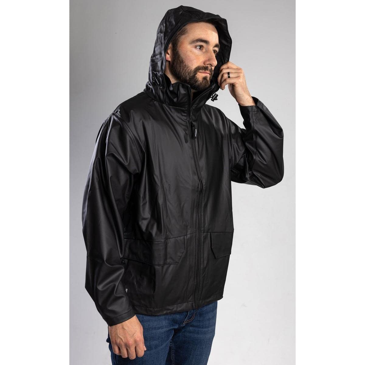 Helly Hansen Workwear HellyHansen kurtka przeciwdeszczowa wodoszczelna Voss Jacket 70180 kurtka robocza 990 L, czarna, rozmiar L EU