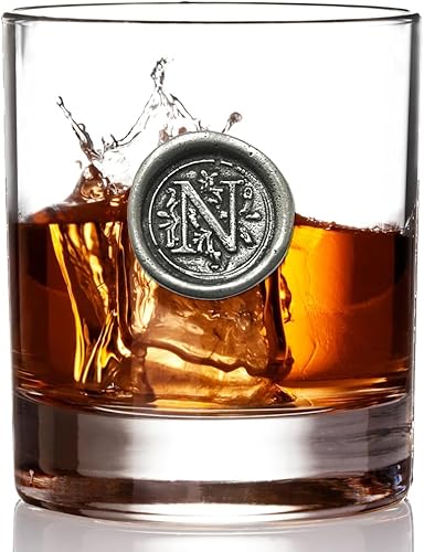 Miniatura 9 de English Pewter Company - Vaso de whisky de 11 onzas con inicial de monograma, regalos únicos para hombres, regalos personalizados con tu elección de