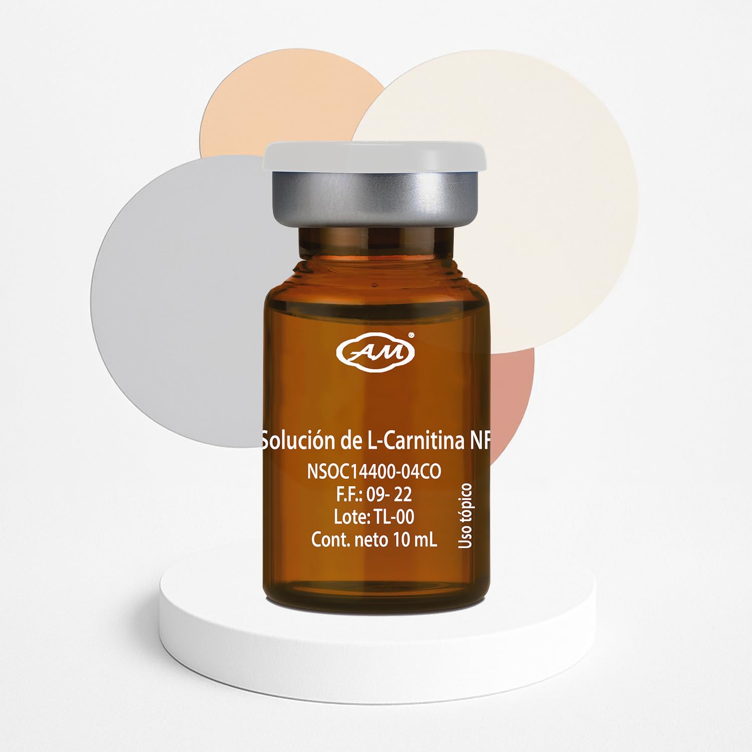 | L-Carnitine Solution NF – Fat Appearance & Body Sculpting Serum | With 20% L-Carnitine & Zingiber Zerumbet Extract | For Professional Cosmetic Use Only | 5x10mL Vials