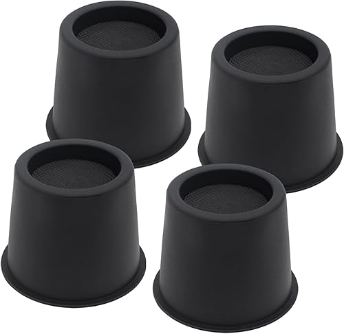 Miniatura 13 de Paquete de 4 Elevadores de Muebles Elevadores de Cama Negros de 2 Pulgadas, Elevadores de Cama para Sofá, Sillón, Escritorio, Elevadores de Marco