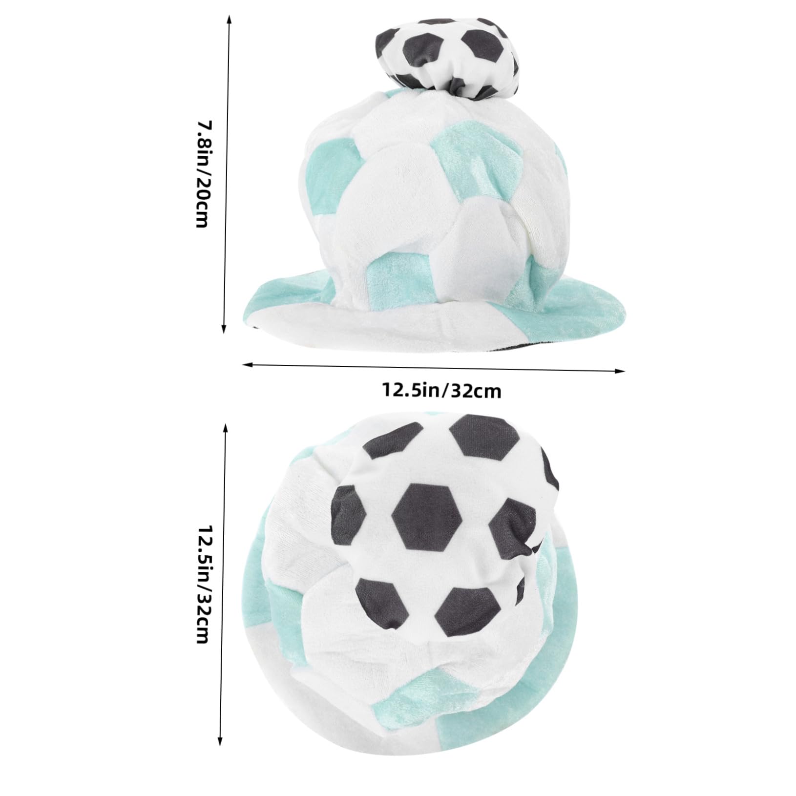 Toyvian Cappello da Tifoso Decorativo da Calcio 3 Pezzi Leggero da Competizione Sportiva per La Squadra dei di Calcio