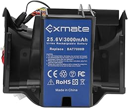 Exmate 25.6V 3.0Ah Batterie pour Tondeuse à Gazon Robomow BAT7000B, Batterie Lithium-ION Robomow Premium RC-Serie, RC302, RC304, RC304u, RC306, RC308, RC308u, RC312, RC312u