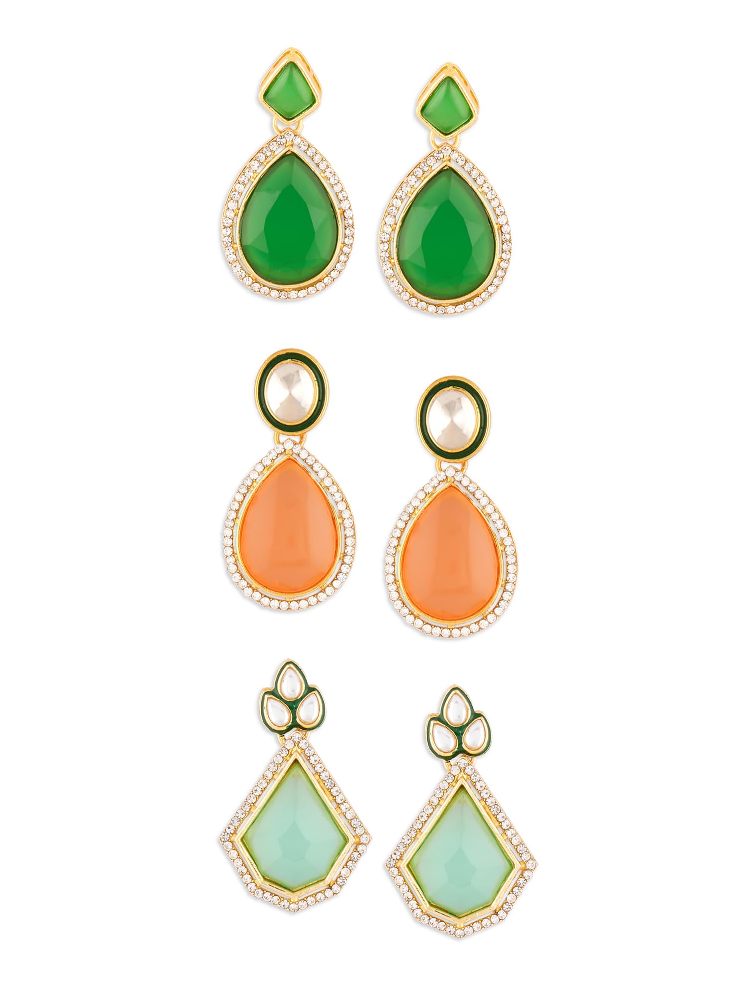 See full amazon price history chart for Zaveri Pearls Set of 3 Multicolor Stones Dazzling Austrian Diamonds Mere Meenakari Drop Earrings For Women-ZPFK18308 Zaveri Pearls Set of 3 Multicolor Stones Dazzling Austrian Diamonds Mere Meenakari Drop Earrings For Women-ZPFK18308 (B0D6W9T1HS) Amazon Price History, Amazon Price Tracker
