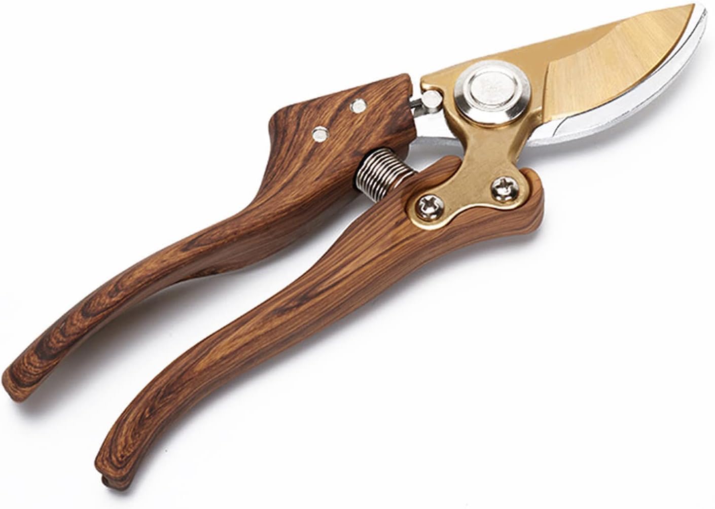 Heavy Duty Garden Shears, Pruning Scissors for Plant, Pruning Shears with Steel Blades, Bypass Pruner Hedge Clippers with Wooden Handle, Tree trimmer, Gardening Tools