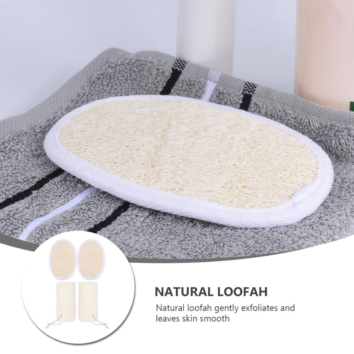 Didiseaon 12pezzi Spugne Esfolianti Loofah Naturale Per Doccia Spazzola Per Massaggio e Pulizia Corpo Per Uso Quotidiano e Relax Bagno