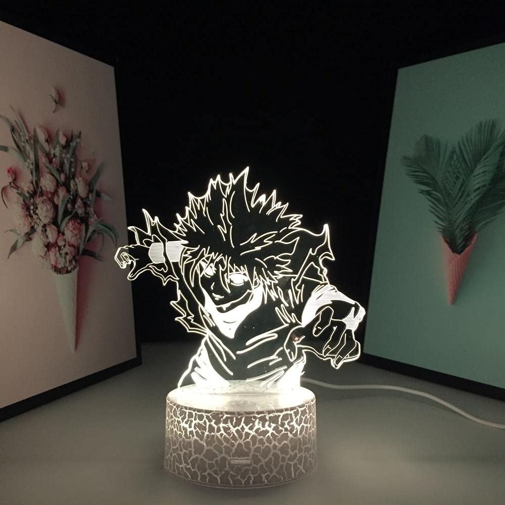 althiqahkey 3D Night Light LED Table Illusion Lamp Lava Base Hunter X Hunter Anime Killua for Birthday Gift Bedroom Decor Killua Godspeed Acrylic -16 Color with Remote