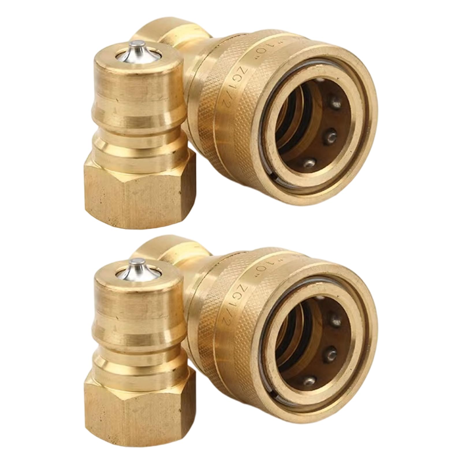 of 4 1/4 Inch Bronze Quick Release Couplers High Pressure for Cleanup Easy Install Stress Bronze Quick Separate Couplers Developed
