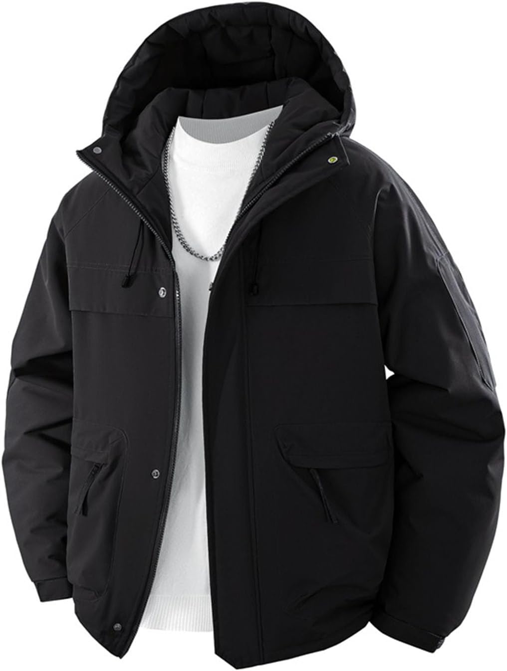 Men's Winter Skiing Jackets Waterproof Fleece Coats Insulated Thermal Snowboard Jacket Parka Raincoat with Hood