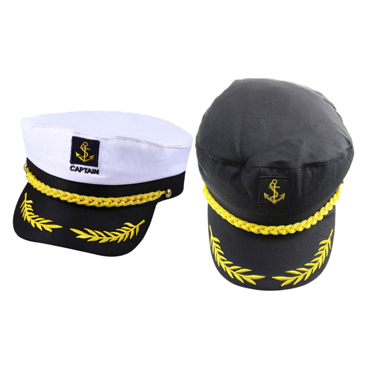 Sosoport 4 Stück Verstellbare Matrosen Mütze Captain Hut Leichtes Outdoor Segler Kostüm Zubehör für Strand Yacht Party Geburtstag Hochzeit