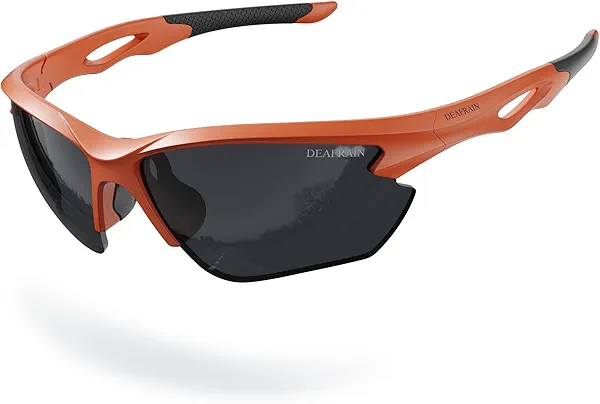 DEAFRAIN Polarized Sports Sunglasses for Men Women Cycling Running Fishing Glasses TR90 Unbreakable Frame UV Protection