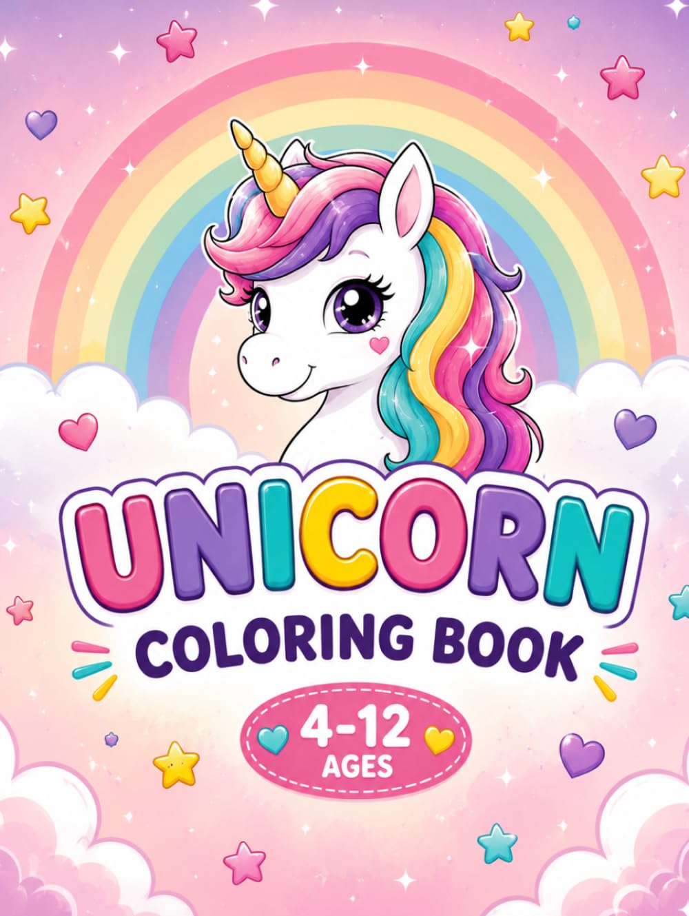 Dreamy Unicorn Coloring Book: Fun and Easy Coloring Pages for Kids, Relax, Color and Explore a World of Unicorn Magic, Color, Create and Have Fun with Unicorns