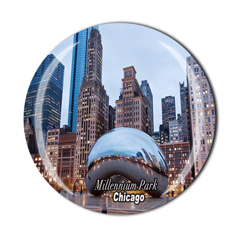 Muyu Magnet Chicago Millennium Park Usa Fridge Magnet Souvenir Gift Decor Magnetic Sticker Collection