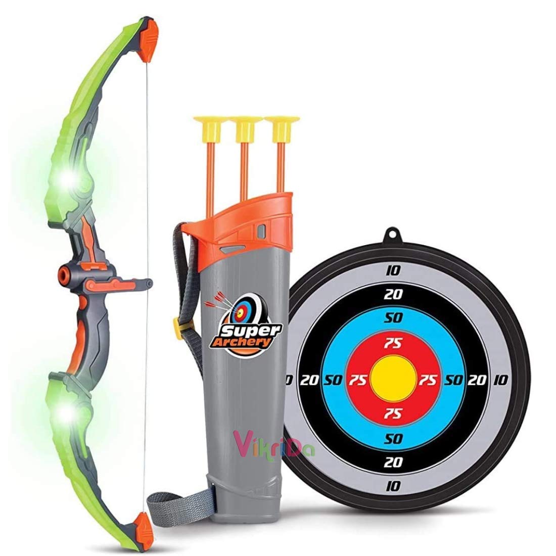 VikriDA Big Size Toys Bow Arrow Archery Set Emulational Bow and Arrow Target with Light Outdoor Sports Toy for Kids (Big Size 64 * 24 cms) (B07WF8NYSR) Amazon Price History, Amazon Price Tracker