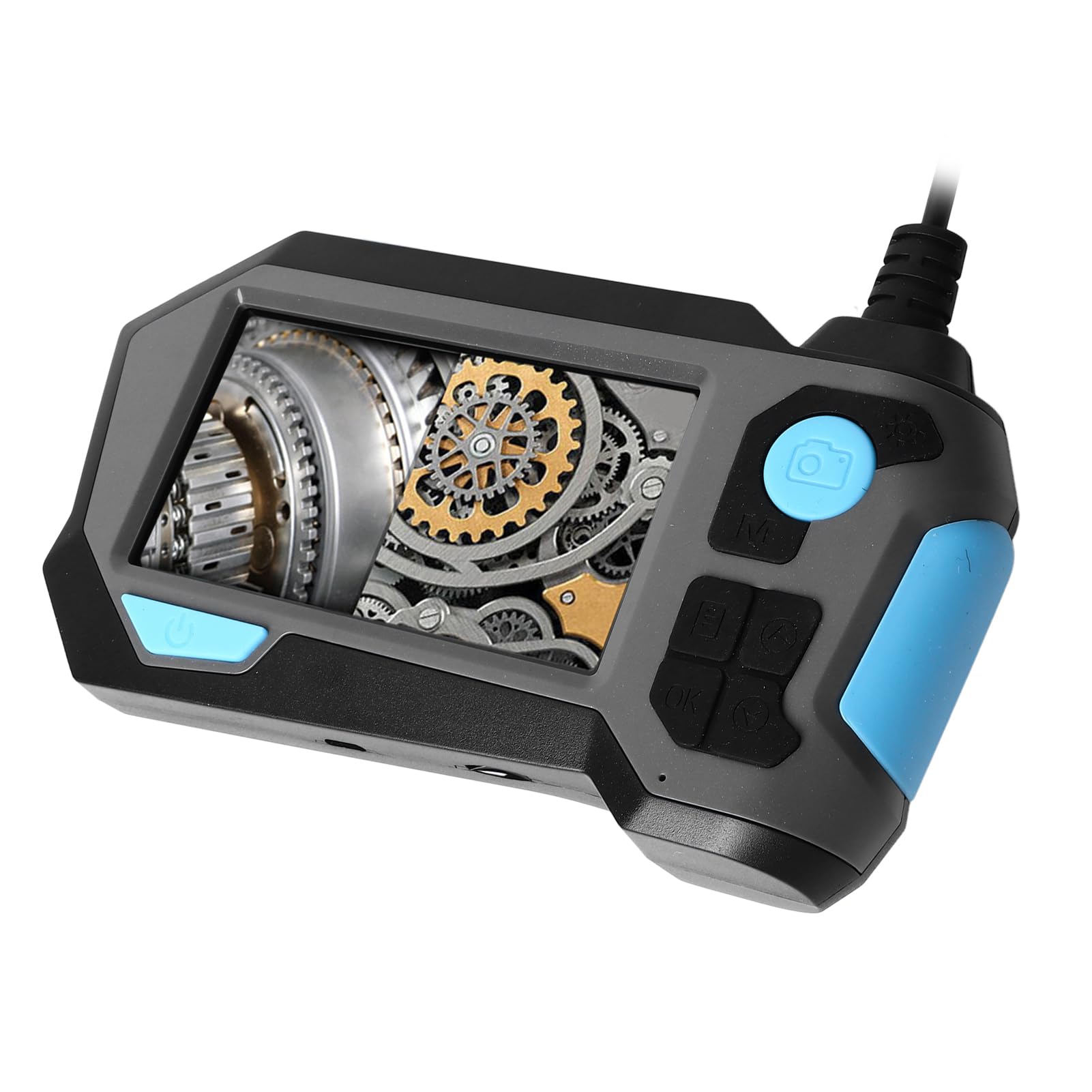 Telecamera per Ispezione Tubi con Rotazione di 720° e Doppia Lente da 8 Mm - Endoscopio Impermeabile IP68 con 4,5" S N