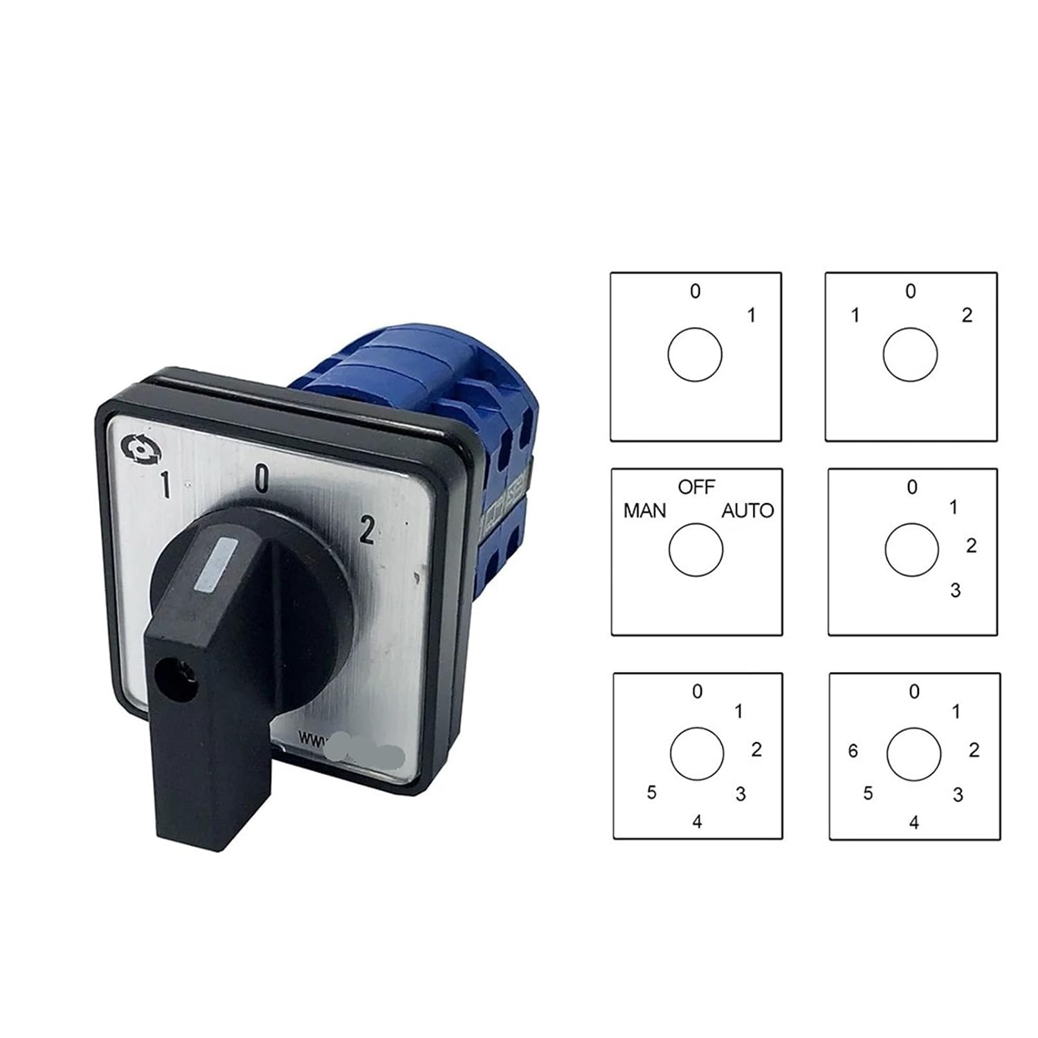LW26-20 2/3/4/6/7 Position Silver 20A 690V 3 Poles Control Rotary Changeover Cam Switch LW28-20 YMW26-20/3(0-5) Controls Switches