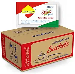 Lowcucar Plus Com Stevia Sachet 1000Unx500Mg