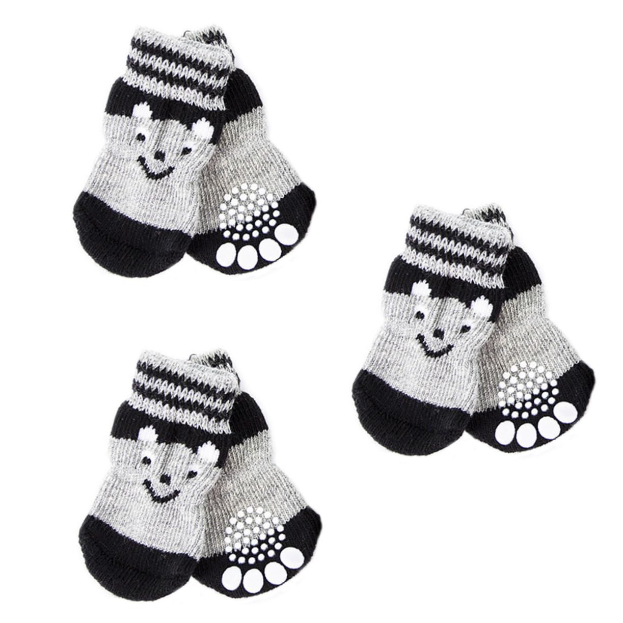 Toddmomy 3Pairs Slip Dog Socks Non Slip Paw Protection Boots for Small Dogs Comfortable Design for Indoor Use for Cold Weather Slippery Surfaces