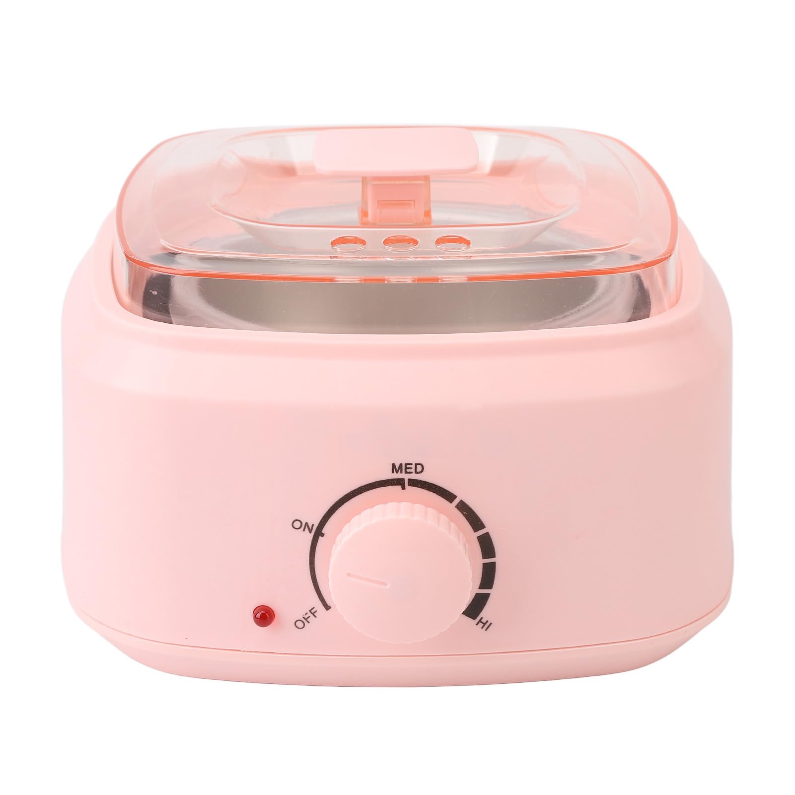 Podgrzewacz do Wosku, Uroczy Podgrzewacz do Wosku w Kolorze Różowym, Zestaw Elektryczny Podgrzewacz do Gorącego Wosku Mini Rose do Depilacji z przezroczystą pokrywką dla (Wtyczka