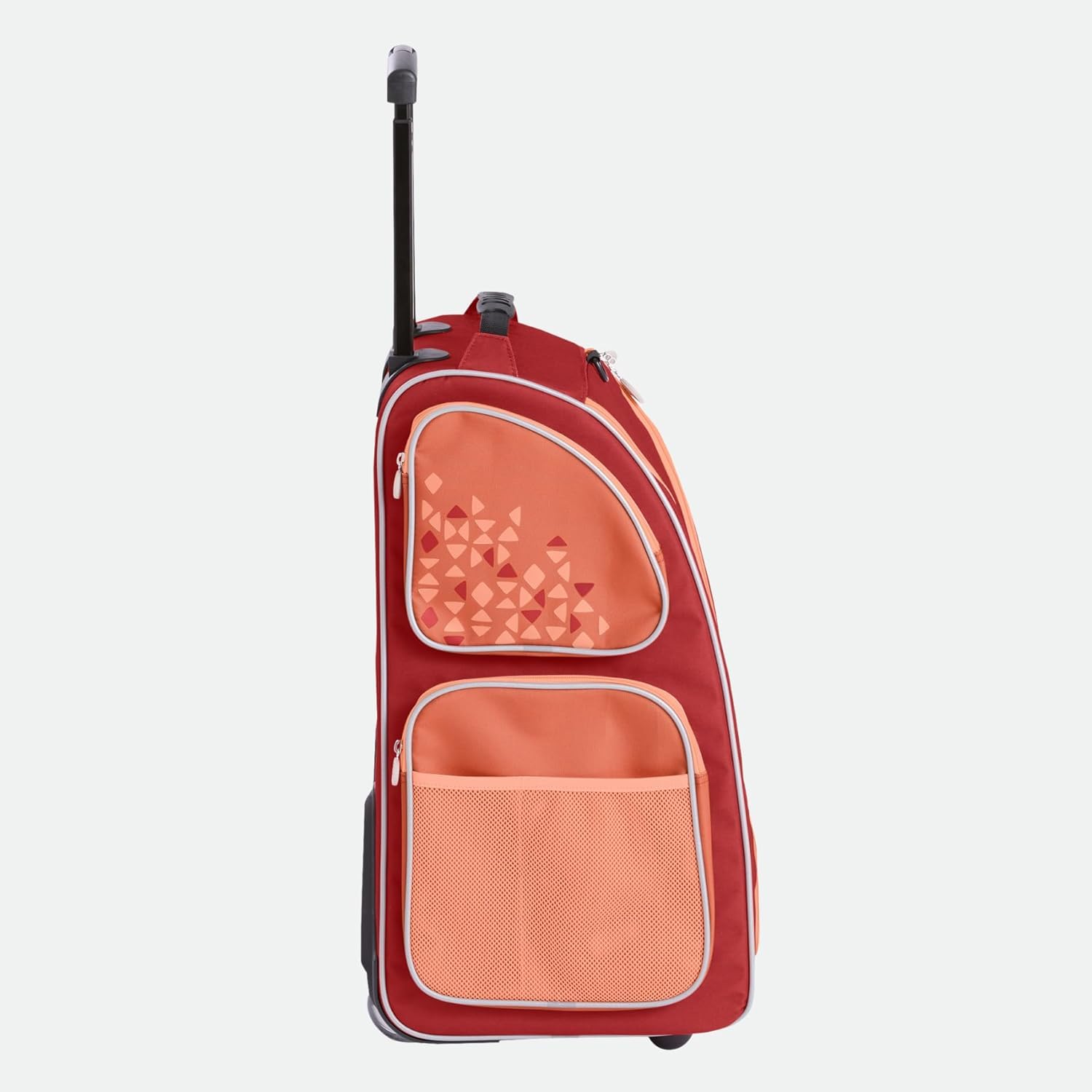 HABA Kinder-Schranktrolley Apricot mit 2 Rollen – Kinderkoffer aus recyceltem Polyester mit Schmutzwäschebeutel, 3 herausnehmbaren Böden und 4 Reißverschluss-Außentaschen – 2012725002