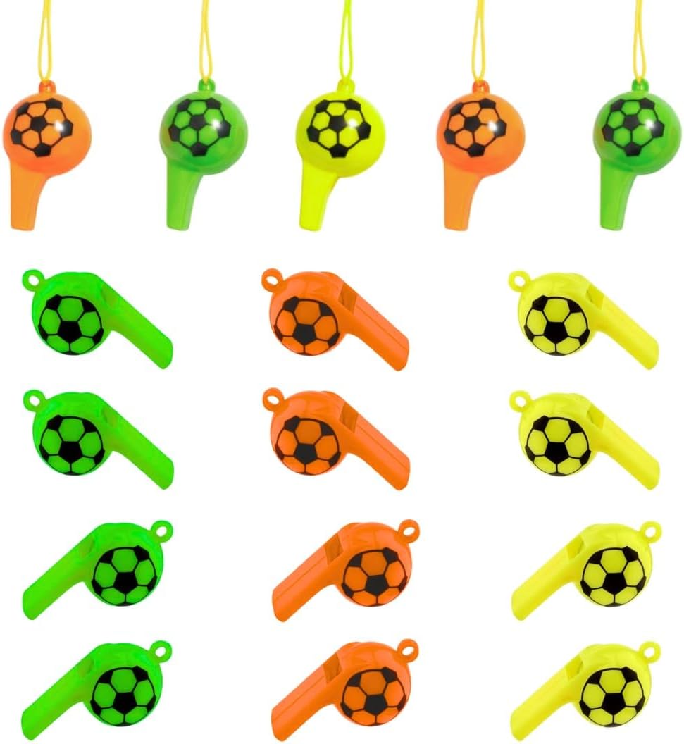 Wanna Party Football Whistle Party Favors for Return Gifts /Pinata Fillers/ Khoi Bag Fillers for Birthday/ Loot Bag Goodies - 12 PC