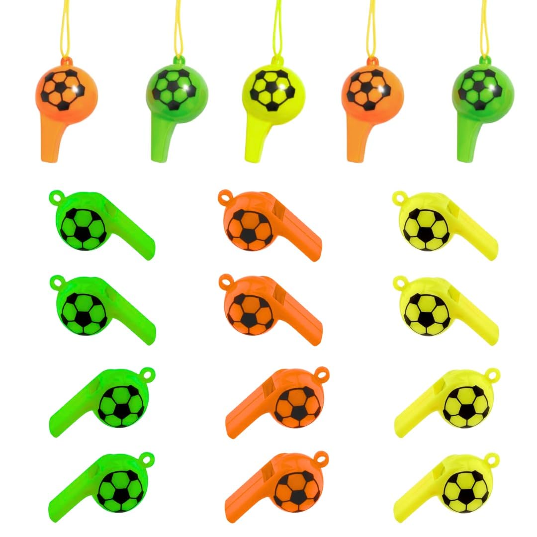 WP WANNA PARTY Football Whistle Party Favors for Return Gifts /Pinata Fillers/ Khoi Bag Fillers for Birthday/ Loot Bag Goodies - 12 PC