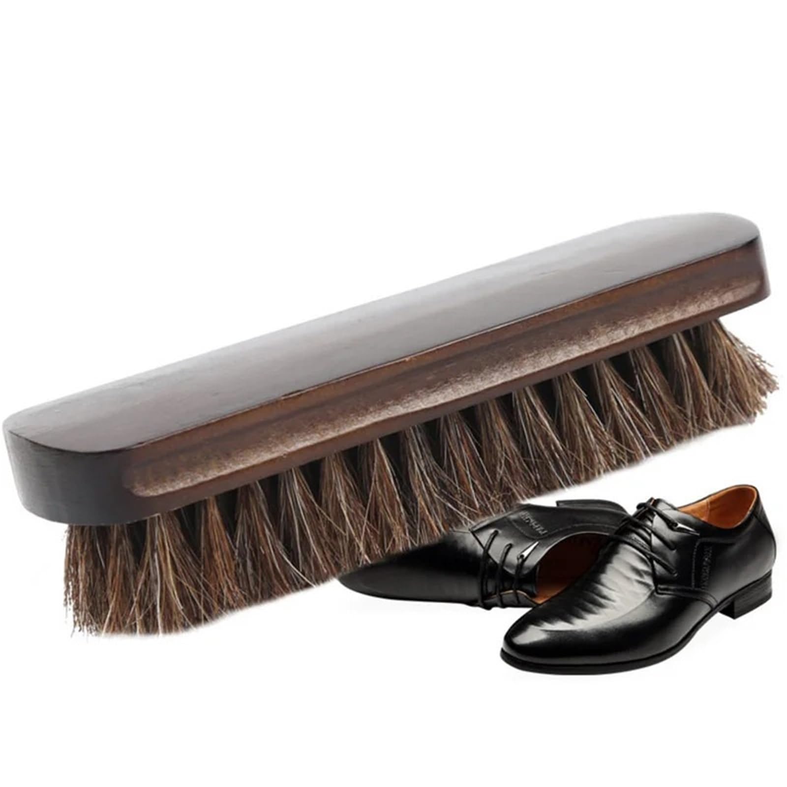 Brosse mue cheval en crin véritable pour faire briller vos bottes en daim et nubuck