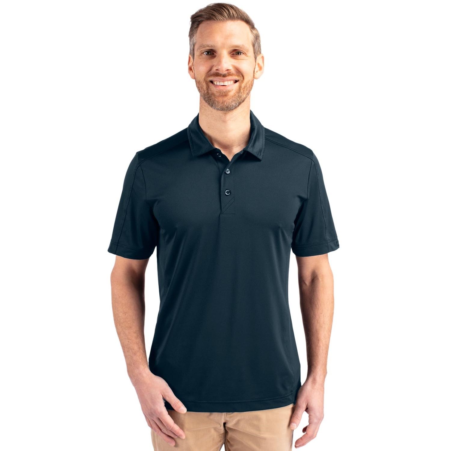 Cutter & Buck Men's Drytec Moisture-wicking UPF 50+ sun protection Short Sleeve Prospect Polo, Currently it just says "Cutter & Buck Men's Polo