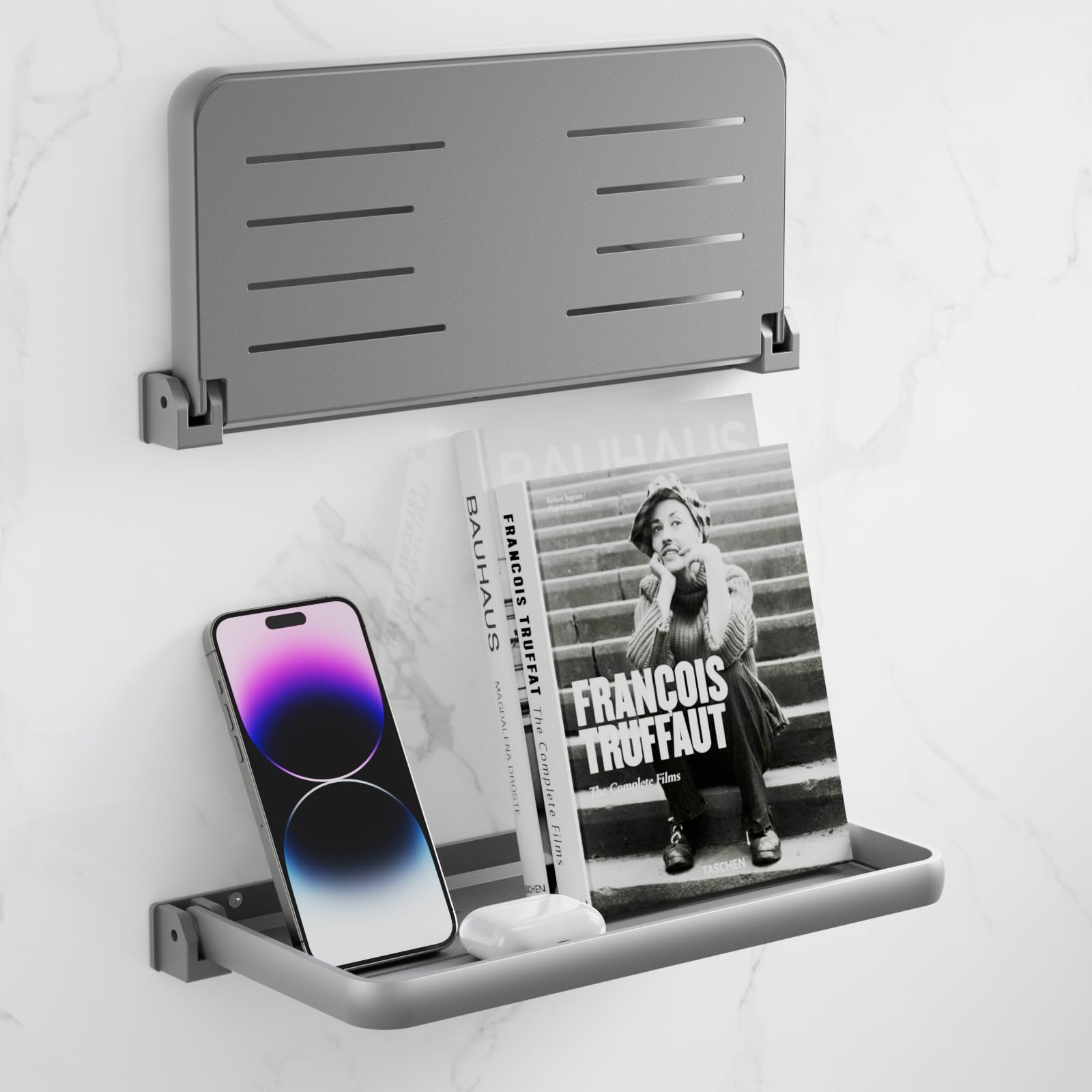 Étagère murale pliable gain de place en aluminium pour habitacle de van