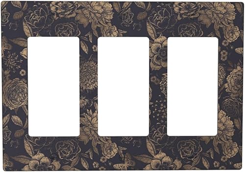 Miniatura 45 de Cubiertas Decorativas para Interruptor de Luz de Palanca Triple Retro Rojo Pulpo Monstruo Ola Marina Azul de 3 Segmentos Cubiertas de Placa de Pared