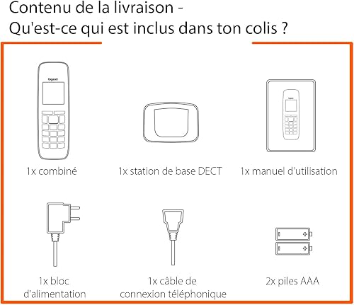 Gigaset A695 - téléphone DECT sans fil - grand écran à fort contraste - excellente qualité audio - profils sonores réglables - fonction mains libres - protection contre les appels indésirables, gris - 6