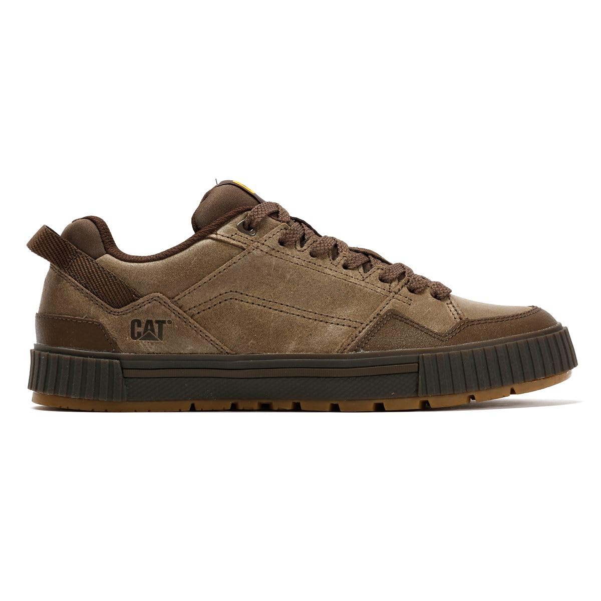 Caterpillar Axiom Waxy Scarpe in Pelle Marroni da Uomo con Lacci