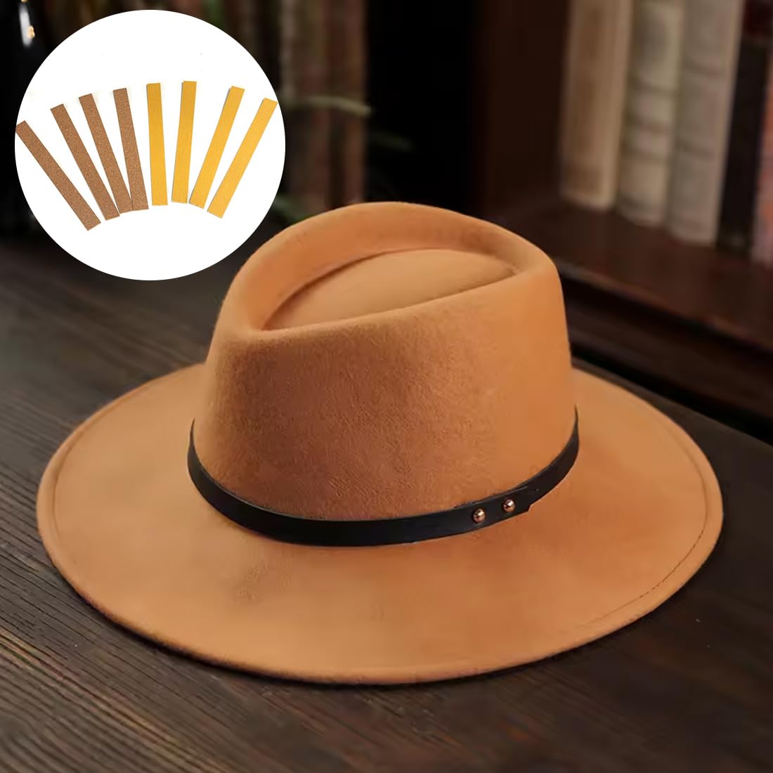 Strisce di Sughero Adesivo per Regolare la Taglia del Cappello Fascia Interna Riduzione Taglia 200x40x2mm 10pcs