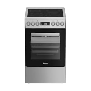 Bauknecht Standherd B5V8LMX / Heißluftbackofen mit 8 Funktionen/Kochfeld mit 4 Kochzonen/Hydrolyse-Reinigu... 60 Liter/Edelstahl-Optik