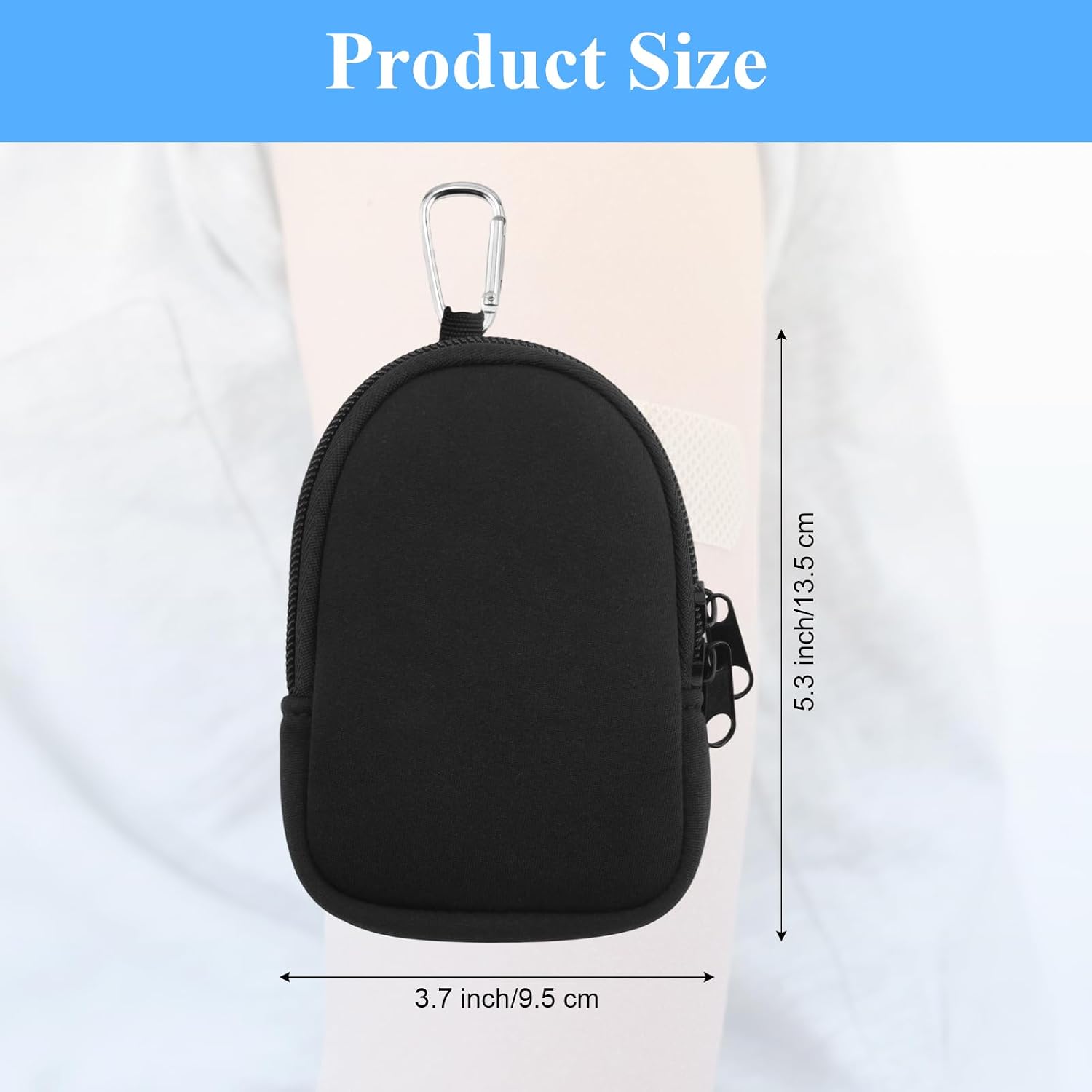 Bandage Storage Pouch, Portable Neoprene First Aid Bandage Holder with Keychain, Compact Organizer for Car, Hiking, Camping & Home