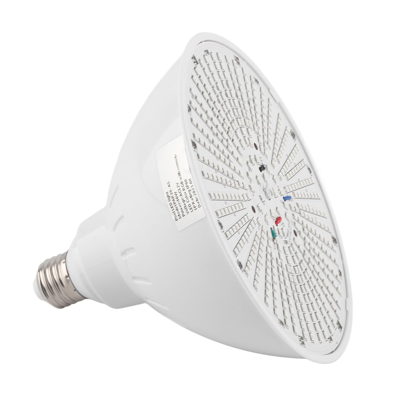Żarówka LED do Basenu z Pilotem, Zmieniająca Kolor RGB żarówka do Basenu na Domowe Przyjęcie Przy Basenie, Rozmiar 6,7 X 6,7 X 5,5 Cala