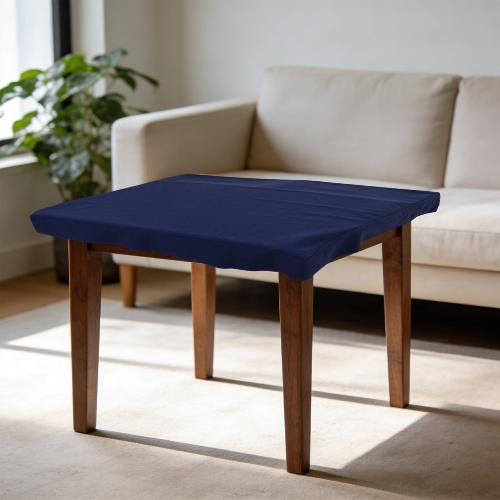Tapete de Mesa de Juego Plegable Antideslizante 86x86 Cm Color Azul Oscuro para Mahjong, Póquer y Juegos de Mesa, Superficie Fácil de Limpiar, Adecuado para Reuniones Familiares