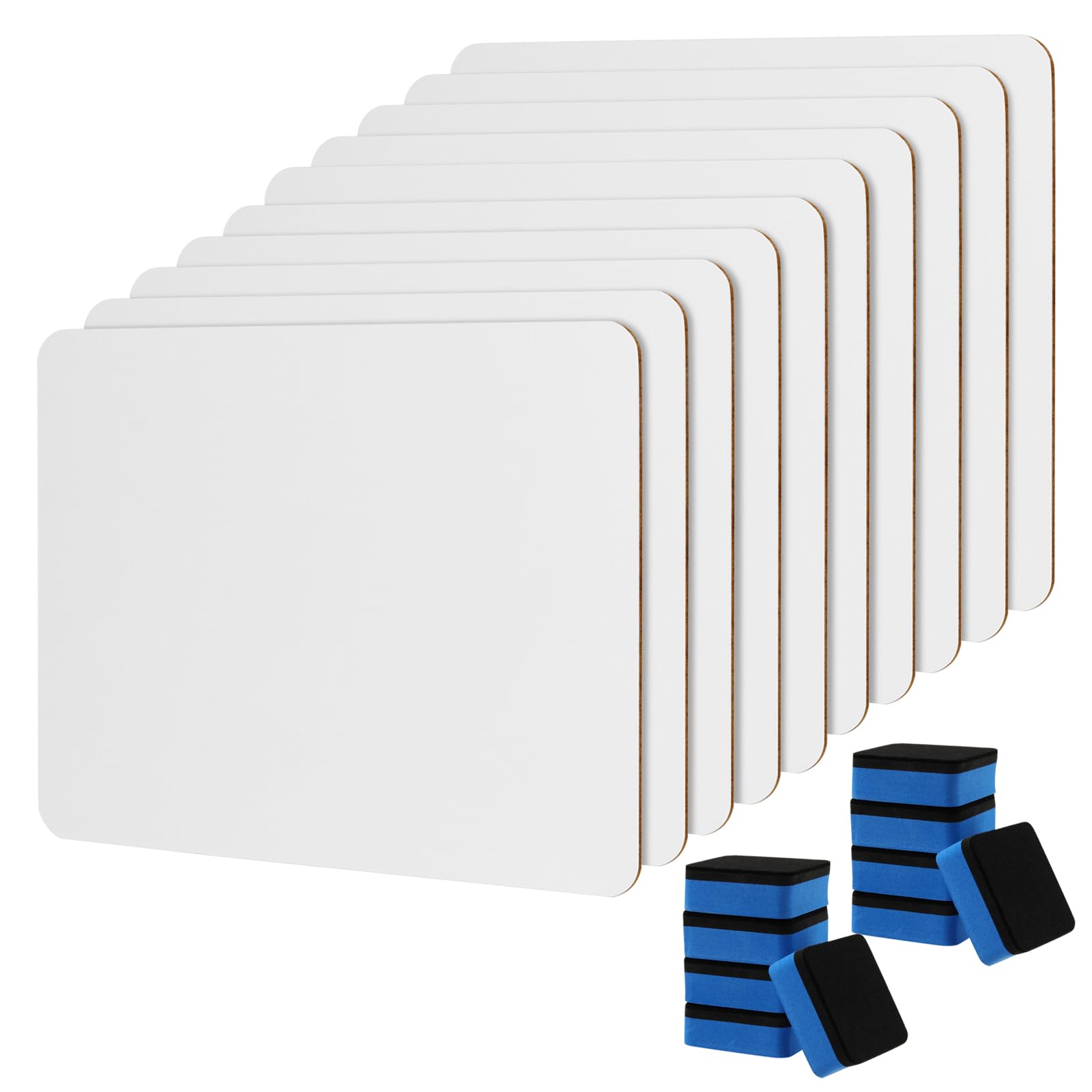 JIAYUET 10 Pcs A4 Mini Whiteboards,22 x 30cm Small Double Sided White Boards Set including 10 Pcs Dry Erase for Classroom Office