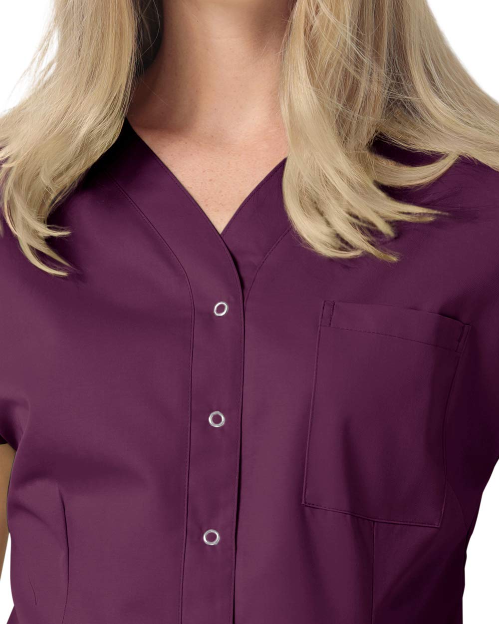 CLINIC DRESS Kasack Damen 1/2 Arm Druckknöpfe mit Brusttasche Seitentaschen Seitenschlitze 95° Wäsche