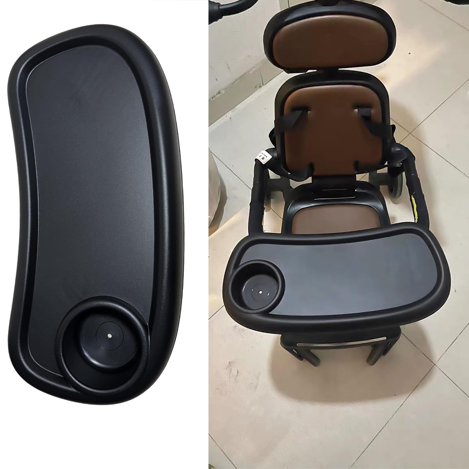 Vassoio Snack Per Carrozzine Portabibite - Passeggino Con Portabicchieri Clip Regolabile Vassoio Portaoggetti Divisorio Per La Maggior Parte Dei Tipi Di Passeggini Con Braccioli Partizione