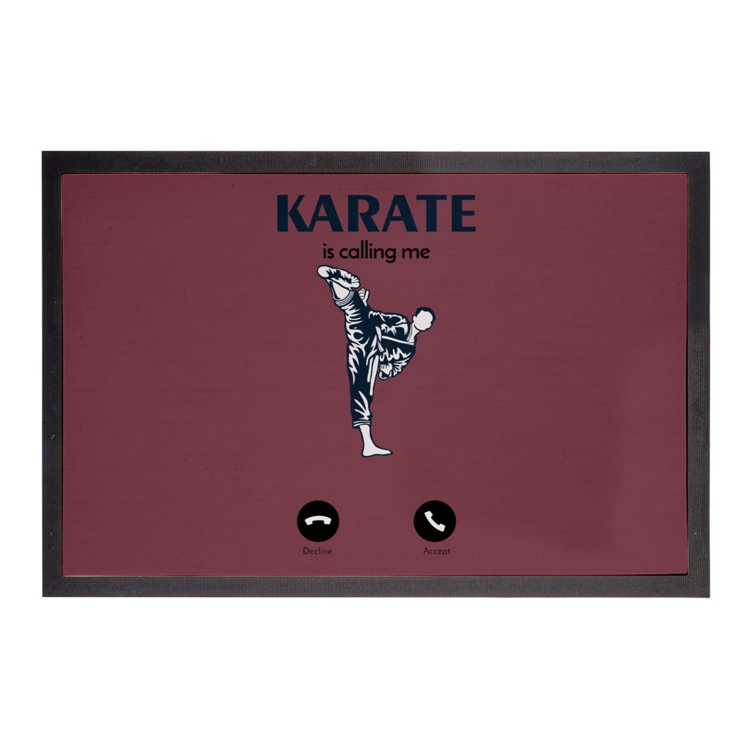 Paillasson karaté rouge 60x40 cm pour accueillir vos invités dans l'esprit du dojo
