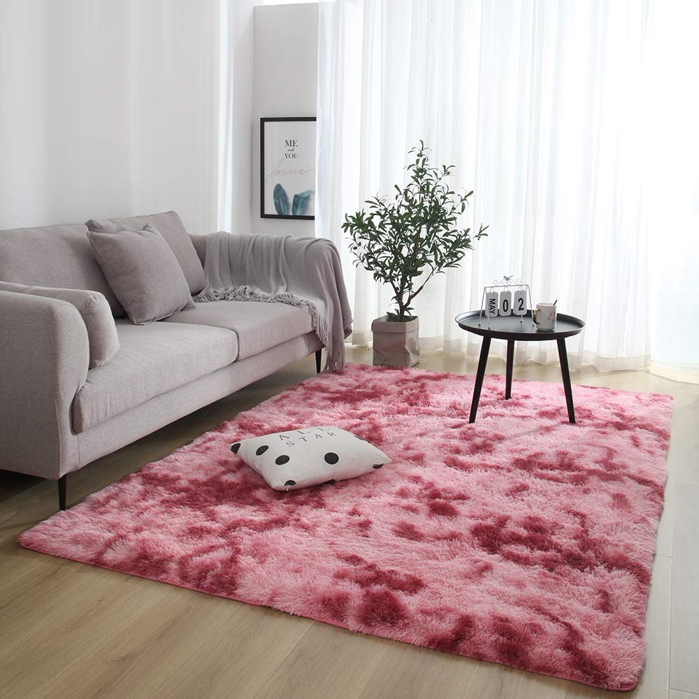 Tapis de salon antidérapant et moquette de chambre tie-dye 120x160cm