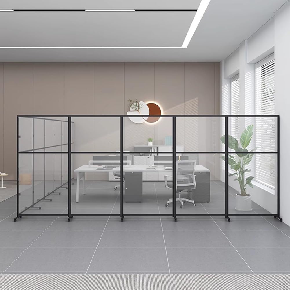 Separador de ambientes plegable portátil con ruedas para oficina y hogar