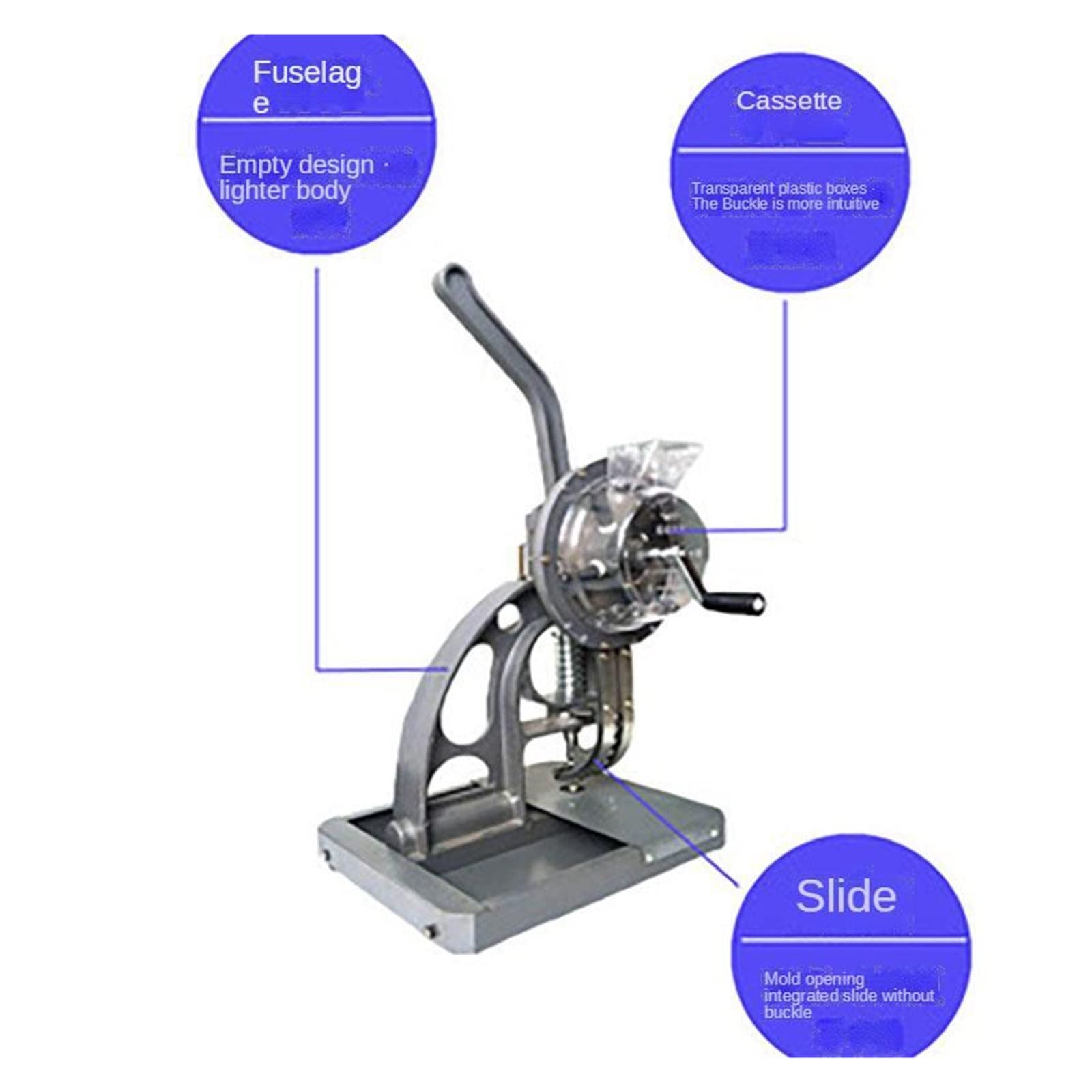 Macchina for occhielli semiautomatica portatile con diverse dimensioni 5,5 mm 6 mm 8 mm 10 mm 12 mm per professionisti e fai da te(10mm)