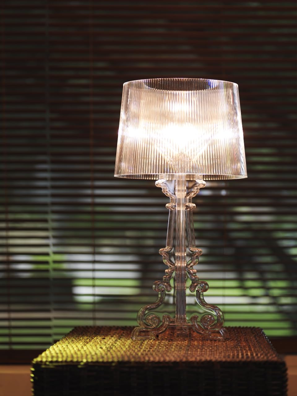 Kartell Bourgie Lampada da Tavolo, Dimmerabile E14, 40 W, Cristallo